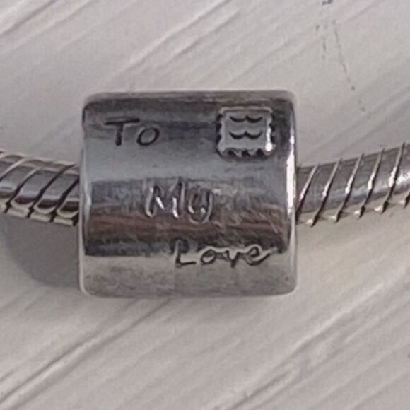 Pandora Retired Love Letter From Me To You Envelope Charm 925 Sterling Sliver - Picture 4 of 11